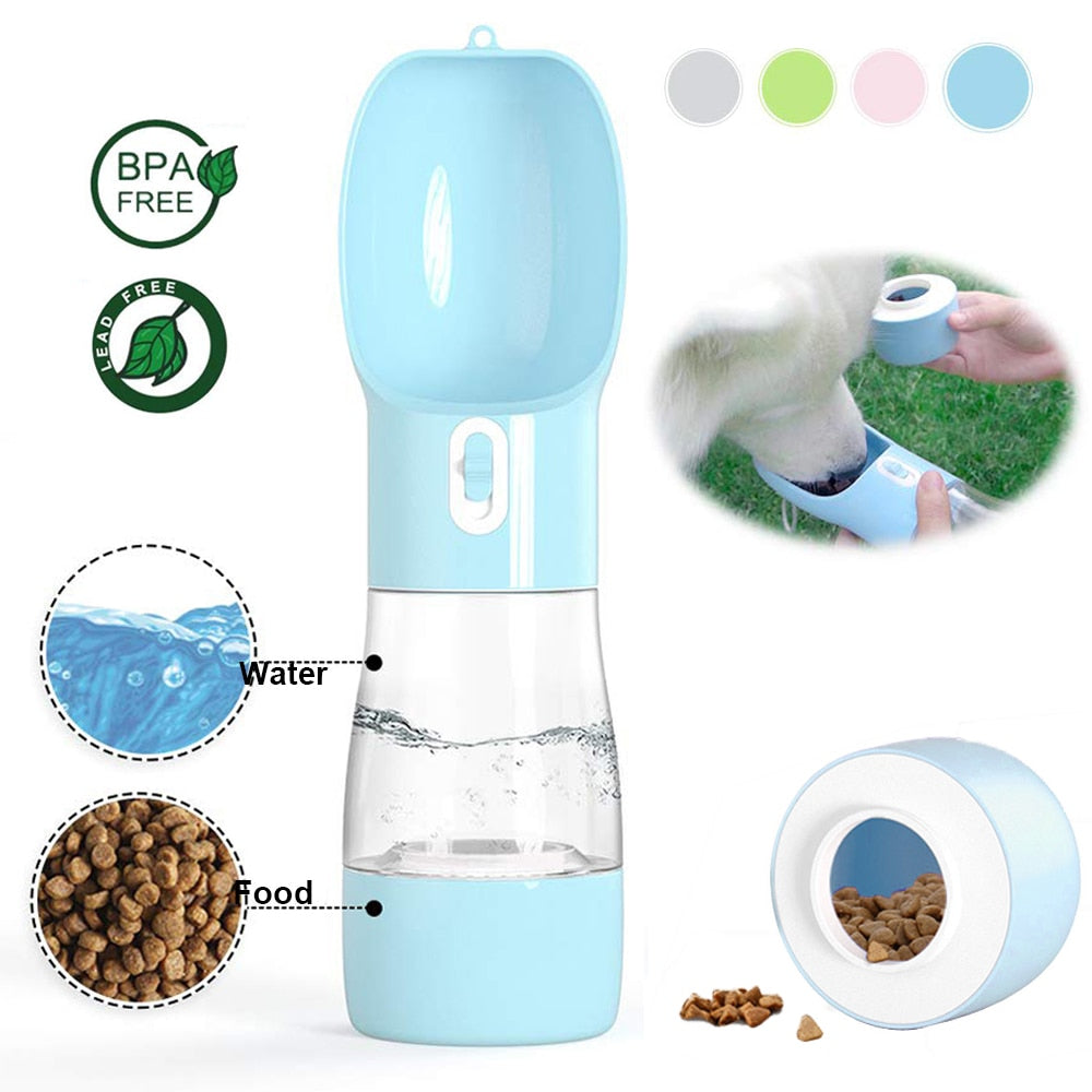 Botella Portátil con Bebedero para Perros y Gatos