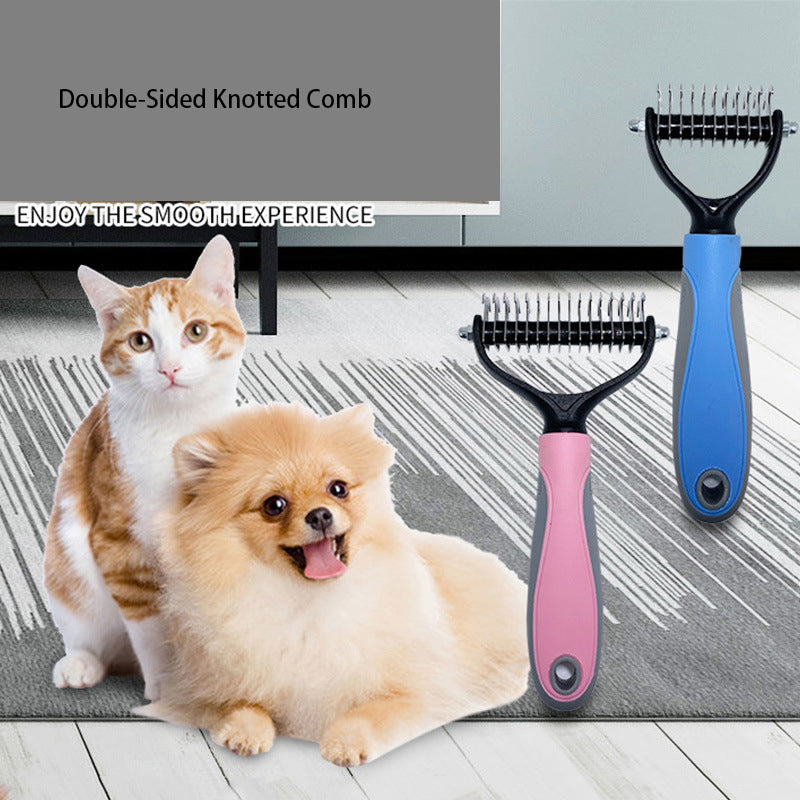 Peine Desenredante de Doble Cara para Perros y Gatos
