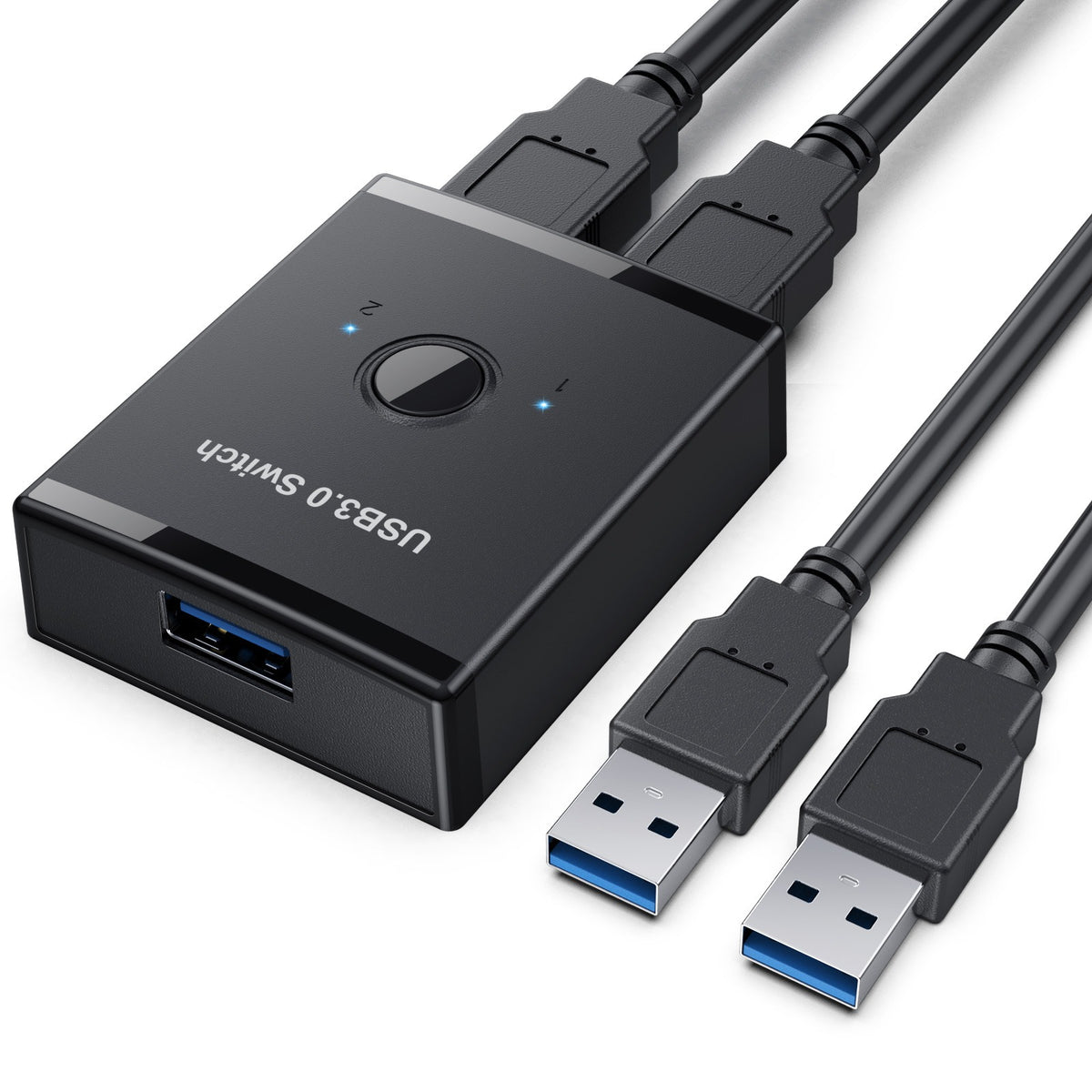 Hub USB 3.0 Compartido 2 en 1 para Computadora e Impresora