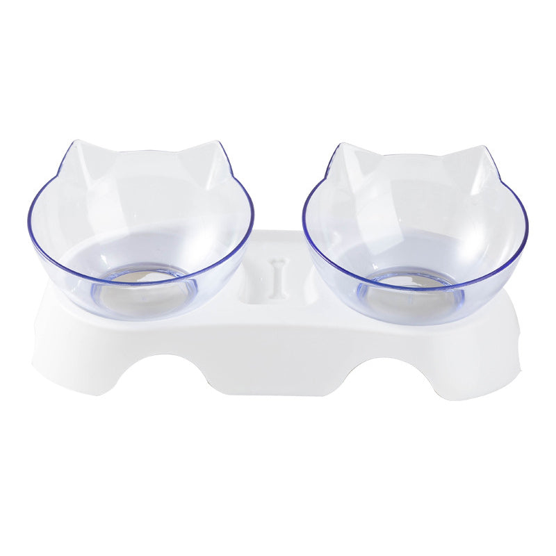 Comedero Elevado Transparente para Gatos – Simple o Doble