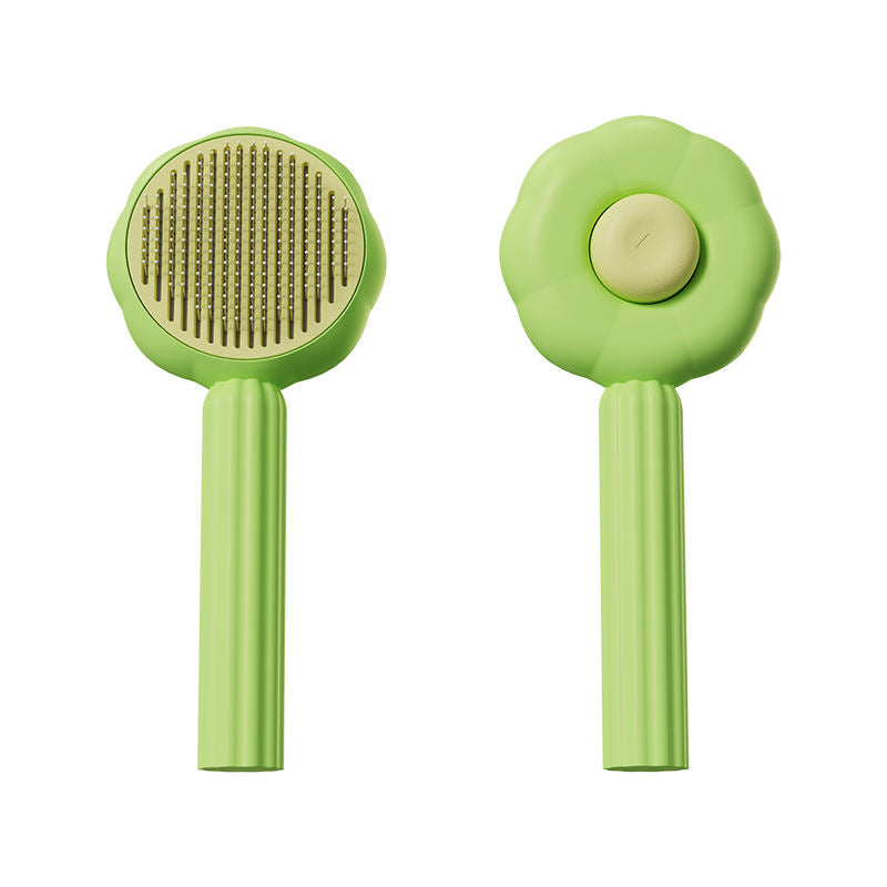 Cepillo Autolimpiante para Perros y Gatos con Diseño de Flor