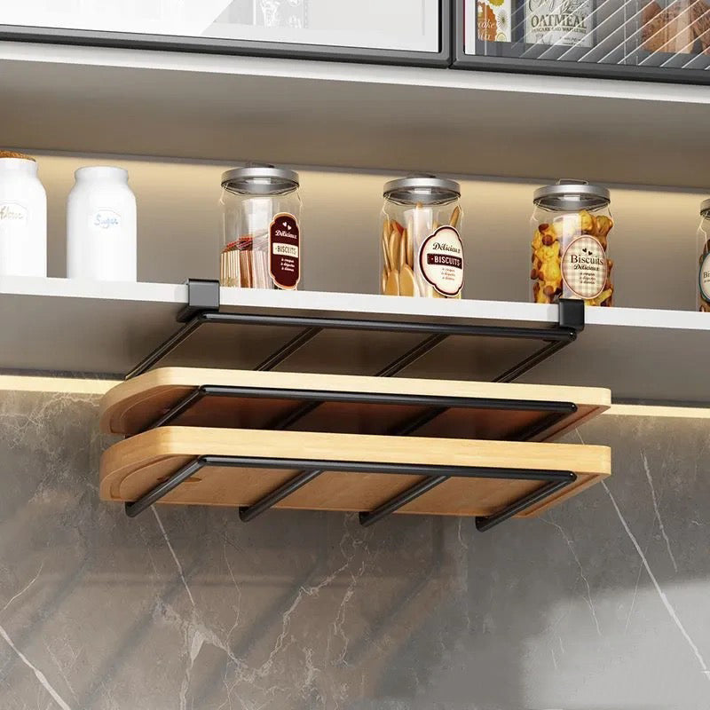Organizador Bajo Alacena para Rollos, Trapos y Tablas