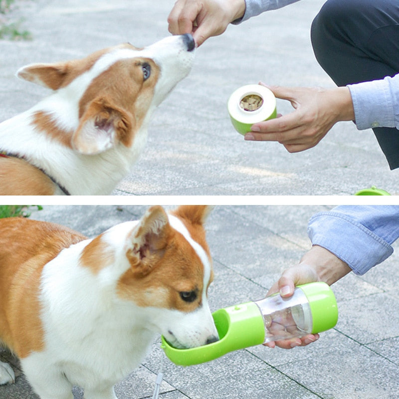 Botella Portátil con Bebedero para Perros y Gatos