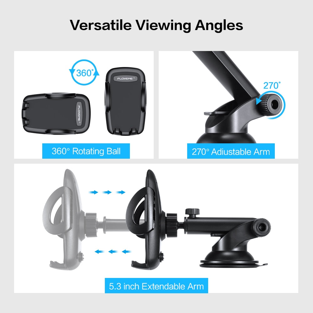Soporte 360° para Celular en Auto con Ventosa