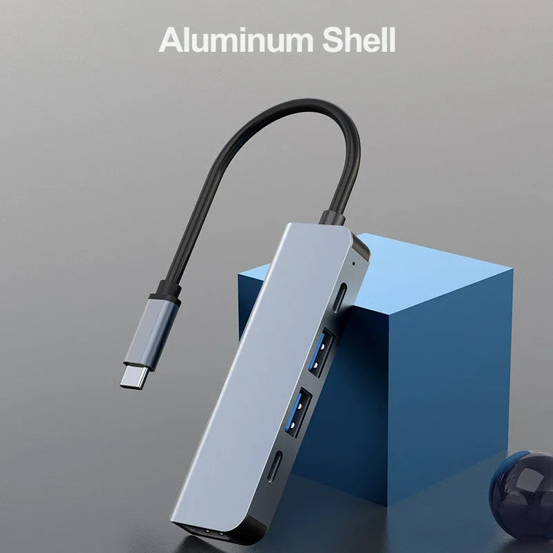 Hub USB-C 5 en 1 con HDMI 4K y Carga PD 100W