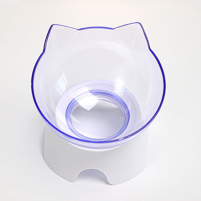 Comedero Elevado Transparente para Gatos – Simple o Doble