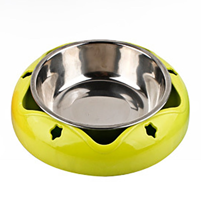 Comedero Antideslizante de Acero Inoxidable para Perros y Gatos