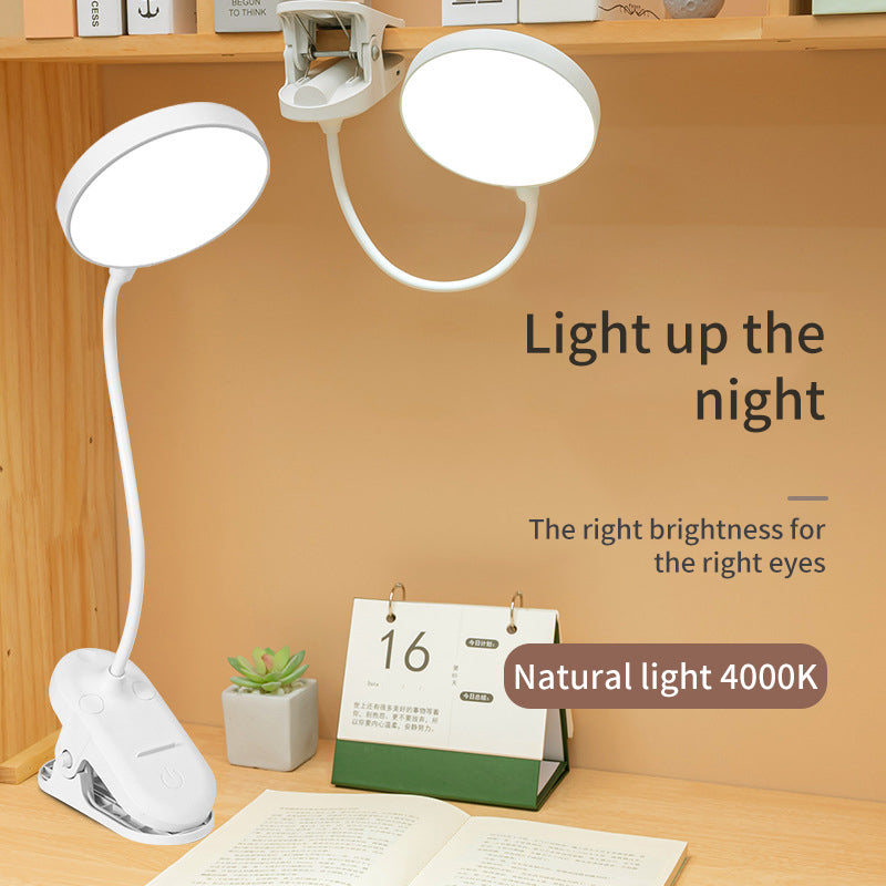 Lámpara LED Recargable con Pinza para Escritorio