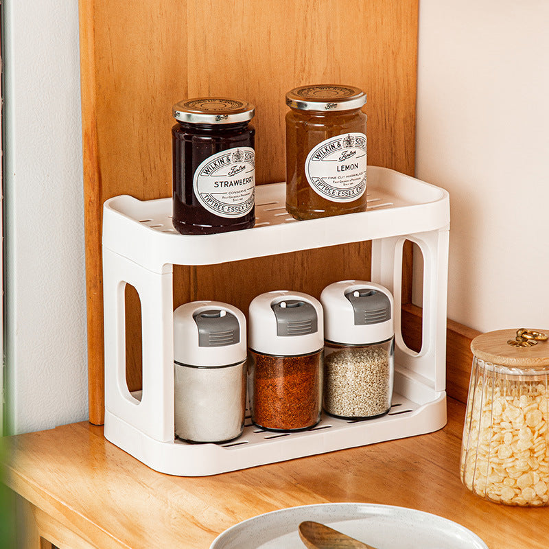 Organizador de Maquillaje de Escritorio de Dos Niveles