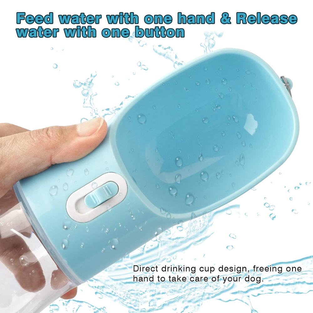 Botella Portátil con Bebedero para Perros y Gatos