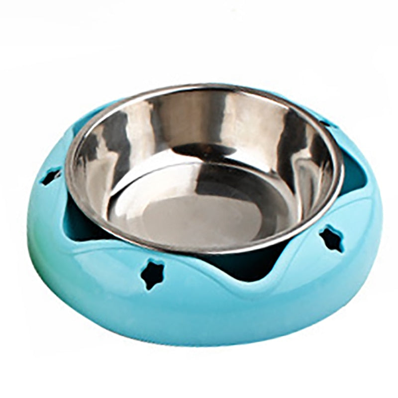 Comedero Antideslizante de Acero Inoxidable para Perros y Gatos