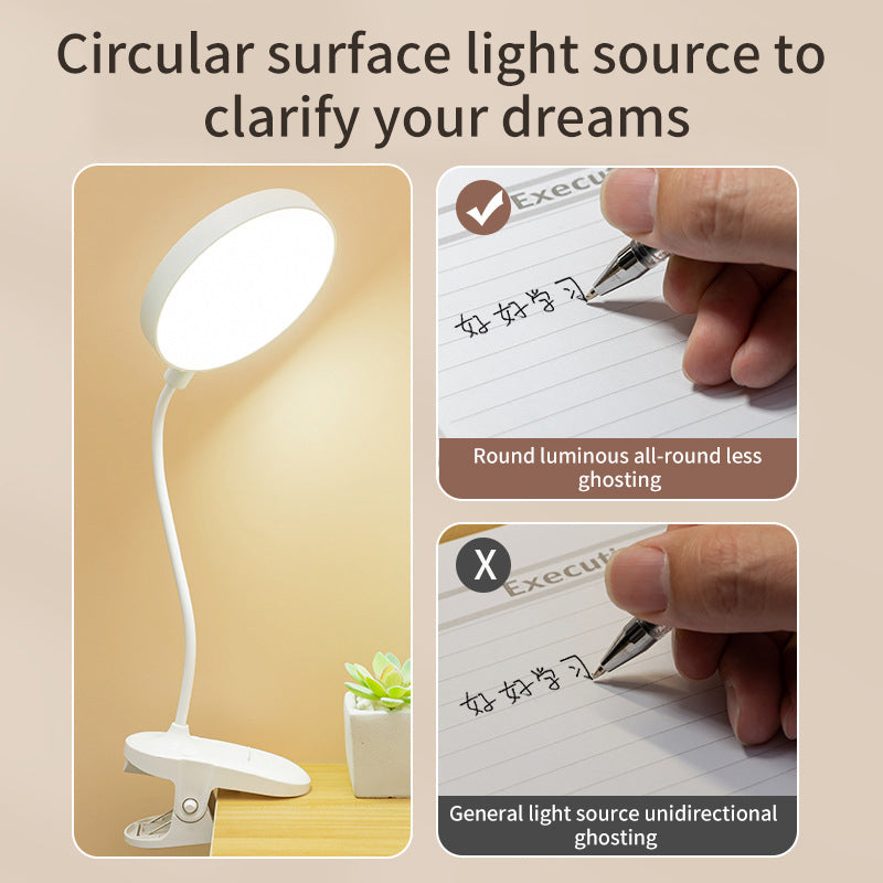 Lámpara LED Recargable con Pinza para Escritorio