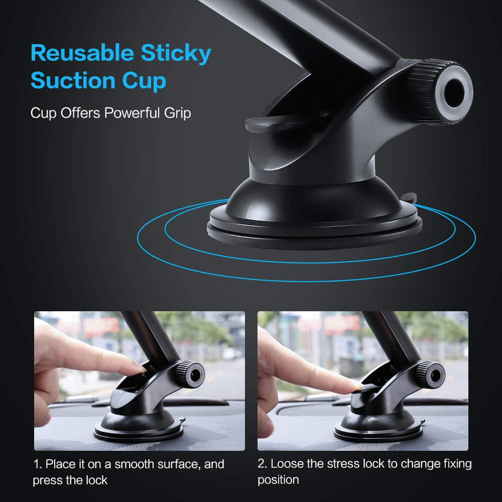 Soporte 360° para Celular en Auto con Ventosa