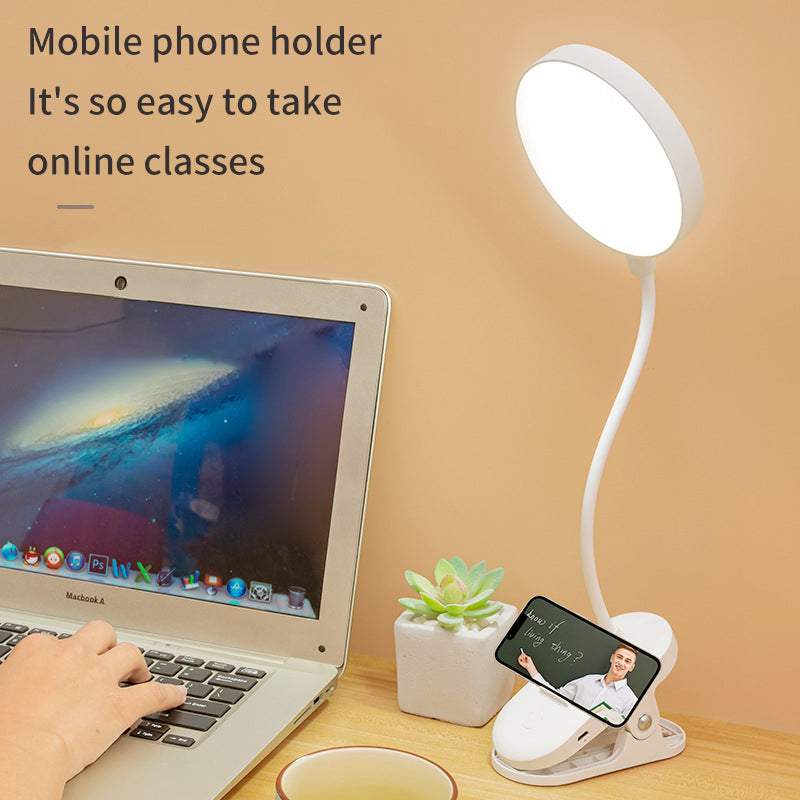 Lámpara LED Recargable con Pinza para Escritorio