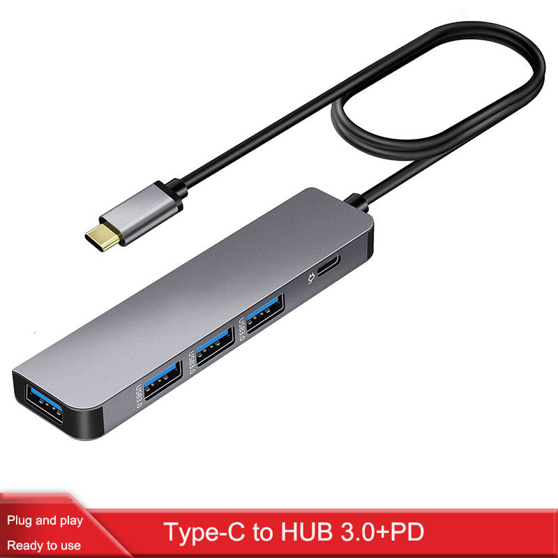 Hub USB-C 4 en 1 con USB 3.0 y Carga PD 100W