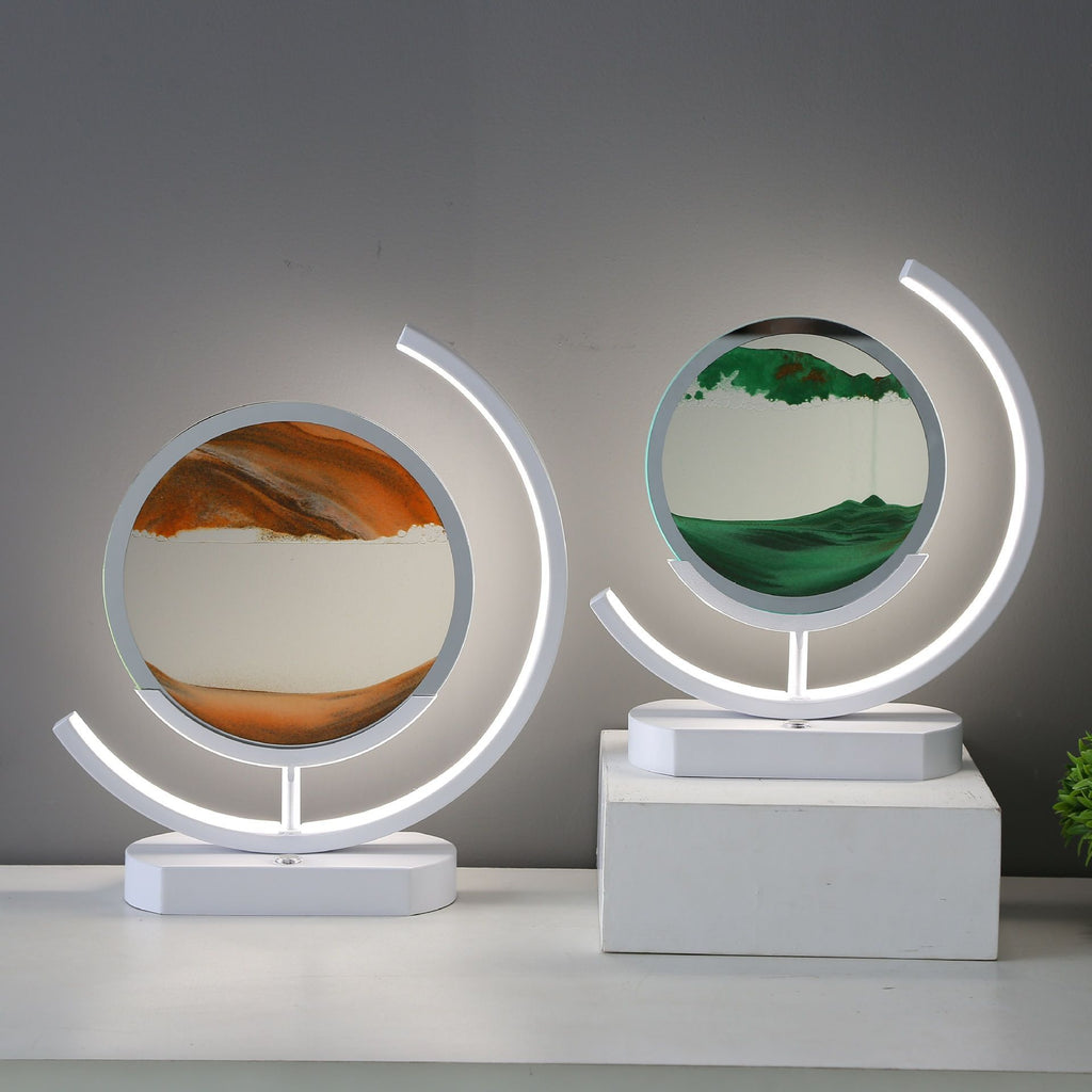 Lámpara LED Decorativa de Arena en Movimiento 3D
