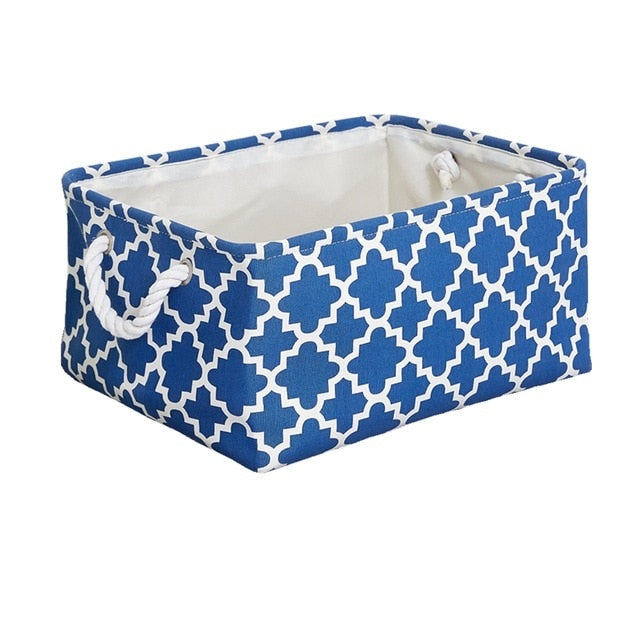Cesta Organizadora Plegable de Tela con Asas