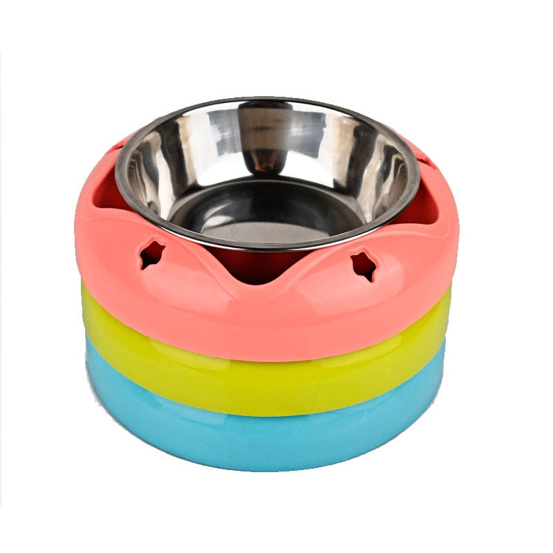 Comedero Antideslizante de Acero Inoxidable para Perros y Gatos