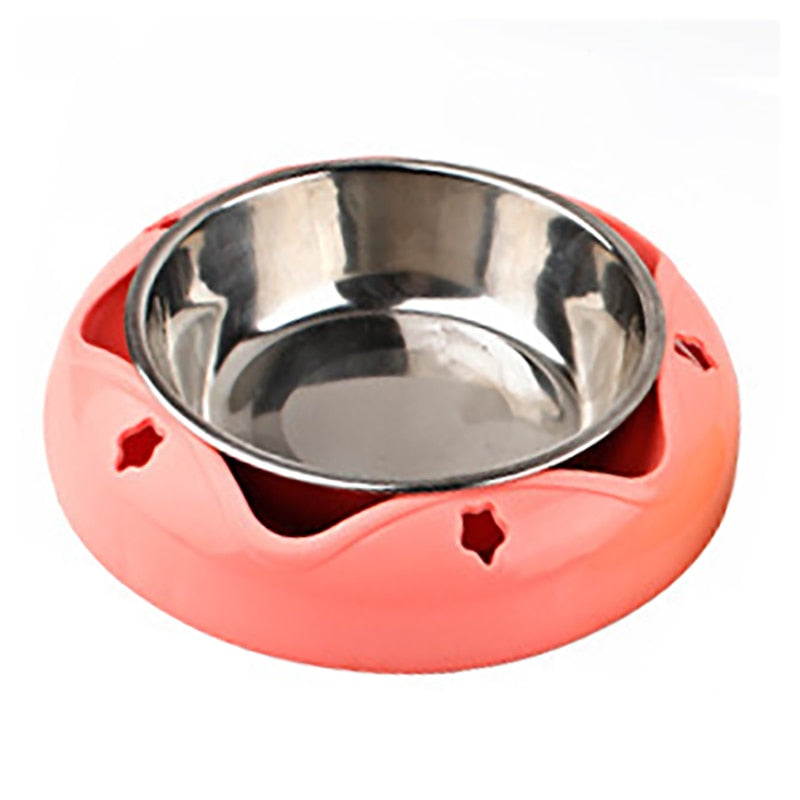 Comedero Antideslizante de Acero Inoxidable para Perros y Gatos