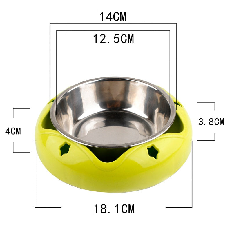 Comedero Antideslizante de Acero Inoxidable para Perros y Gatos