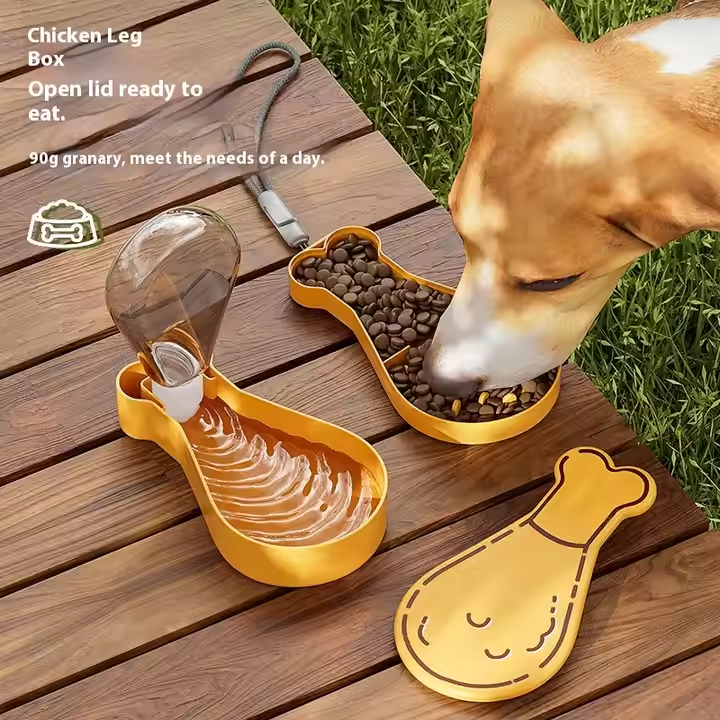 Botella Portátil 2 en 1 con Bebedero para Perros